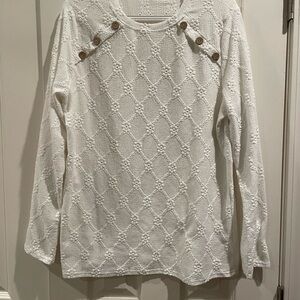 Elegant White Long Sleeve Top